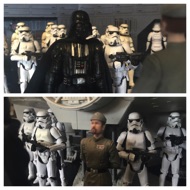 OFFICER: It must be a decoy, Sir. Several of the escape pods have been jettisoned.” VADER: "Did you find any droids?” OFFICER: "No, sir. If there were any on board, they must also have jettisoned.” #starwars #anhwt #toyshelf